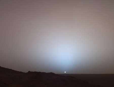 Naplemente a Marson Forrás: NASA/JPL/Texas A&M Cornell